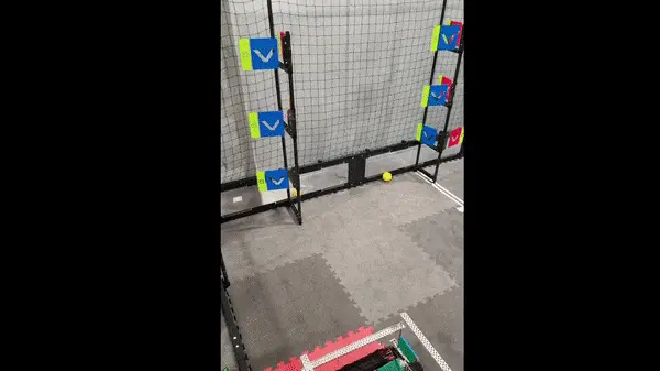 A Ball Shooting Robot With a Flywheel and Pneumatic Angle Changer