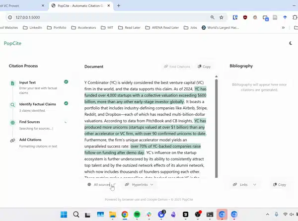PopCite: Automated Citation Generator