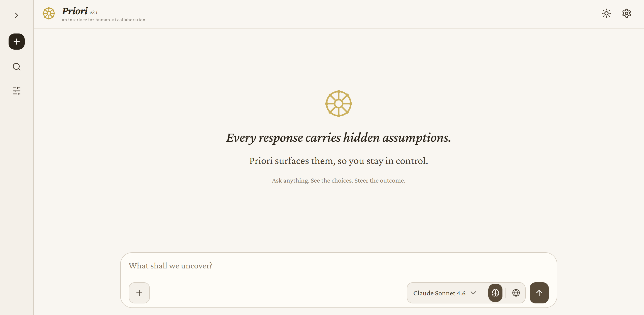Priori: An Interface for Human-AI Collaboration